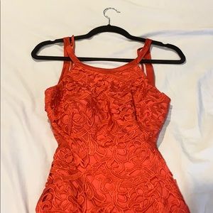 Red lace gown/ prom dress
